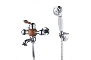 Смеситель для ванны с душем KAISER Wood (61022)