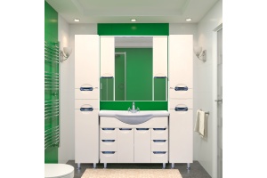 Зеркало Misty Жасмин 105 с подсветкой, белая эмаль - 2