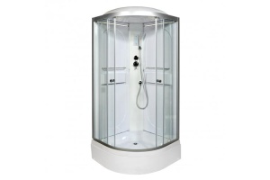 Душевая кабина Deto L 80х80 с подсветкой, хром (L580LED)