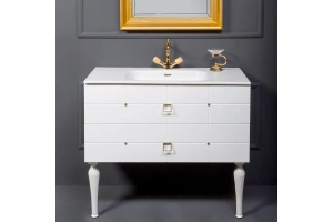 Тумба под раковину Armadi Art Vallessi Avangarde Piazza 100 белый - золото