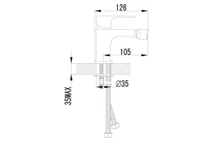 Смеситель для биде Lemark plus Factor хром (LM1608C) - 2