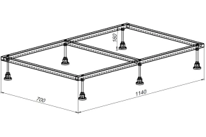 Каркас для поддона Allen Brau 120х80 хром - 3
