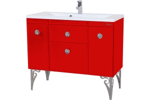 Тумба с раковиной Bellezza Луссо 90 красная - 2