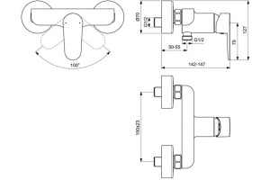 Смеситель для душа Ideal Standard Cerafine O хром - 2