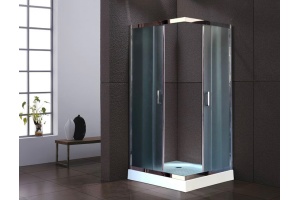 Душевой уголок Royal Bath НР 80х80 с поддоном профиль хром стекло матовое - 2