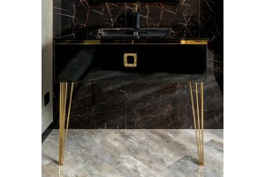 Тумба под раковину Armadi Art Lucido 80 черный - 2