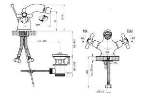 Смеситель Cezares Nostalgia NOSTALGIA-BS1-01 для биде - 2