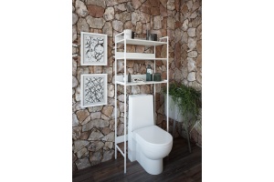 Шкаф Sanflor 82613185 белый муар, для туалета - 2