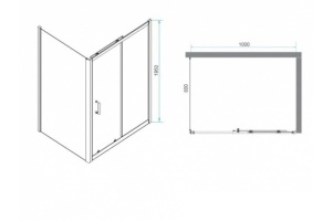 Душевой уголок RGW Passage PA-74 100x80 профиль хром стекло прозрачное - 3