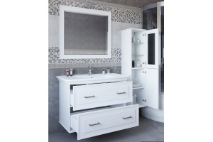 Тумба для комплекта Sanflor Модена 105 подвесная, белая - 3