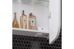 Зеркало шкаф Opadiris Элеганс 70 с подсветкой белый матовый - 3