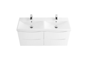 Комплект мебели BelBagno Marino-Cer 120 с двумя чашами белый  - 3