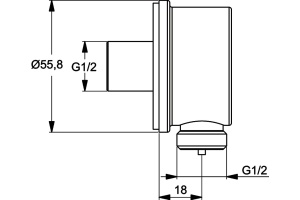 Шланговое подключение Ideal Standard IdealRain (B9448AA) - 2