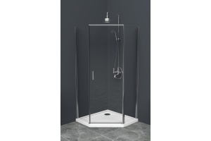 Душевой уголок BelBagno Uno 90х90 хром (UNO-195-P-1-90-C-Cr)