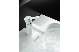 Смеситель для раковины Kludi  белый, хром (382509175) - 3