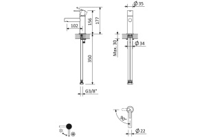 Смеситель Cezares Leaf LSM1-01-W0 для раковины - 2