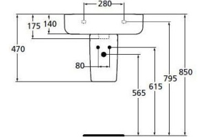 Полупьедестал Ideal Standard Connect (E797401) - 3