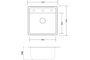 Мойка кухонная Zorg Granit GR 515 BLACK BRONZE бронза - 3
