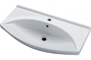 Тумба с раковиной Misty Джулия 85 прямая, черная краколет - 3