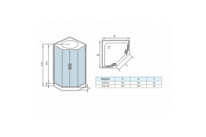 Душевая кабина Weltwasser WW500 Nesse 1004 100х100 хром (10000003285) - 2