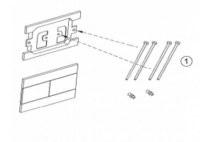 Кнопка смыва Jacob Delafon E4316-00 белая - 2