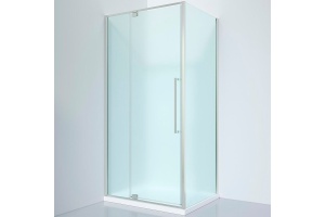 Душевой уголок Black&White Stellar Wind 100х80 хром стекло матовое