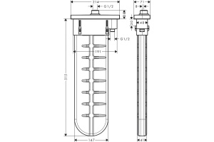 28010000 HG sBox внешняя часть для монтажа на край ванны - 2
