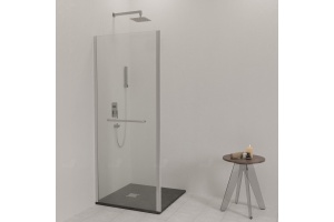 Боковая стенка RGW Z-060-3 80x200 профиль хром стекло прозрачное