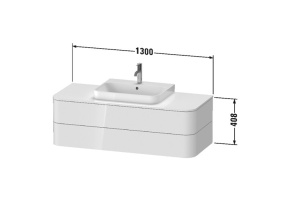 Duravit Happy D.2 Plus Тумба подвесная 408x1300x550мм 2 ящика, цвет: stone grey satin matt - 2