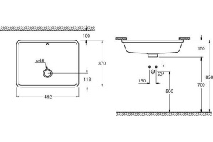 Рукомойник Grohe Cube Ceramic 3948000H - 2