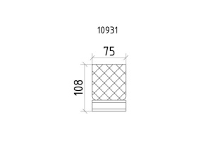 Стакан для зубных щеток настольный Boheme Royal Cristal бронза - 2