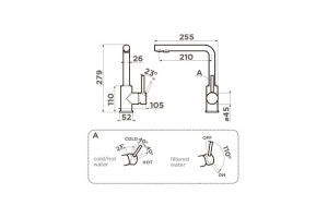 Смеситель для кухни Omoikiri Nakagawa Leningrad Grey (4994417) - 2