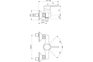 Смеситель для душа Vidima Logic хром (BA278AA) - 2