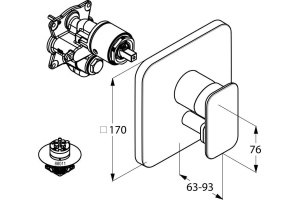 Смеситель для ванны Kludi  хром (496500575) - 2