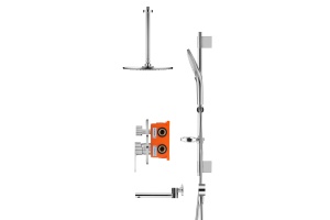 Swedbe Platta Душевой комплект со встроен.смесит. (с монтаж.боксом), верх.душем и повор.изливом 5543 - 2