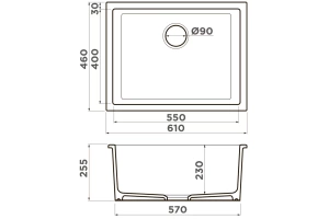 Мойка кухонная Omoikiri Okinoshima Natceramic/olive (4997064) - 2