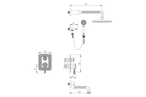 Душевой комплект Zorg Antic A 104DS-SL - 2