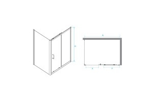 Душевой уголок RGW Passage 130х80 черный стекло прозрачное - 2