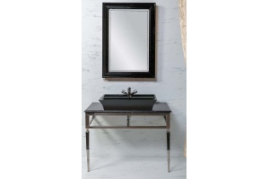 Консоль под раковину Armadi Art Vogue 100 хром - черный - 2