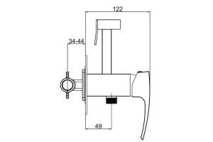 Гигиенический душ со смесителем Gappo черный матовый - 2