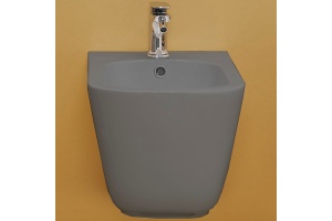 Биде подвесное Kerasan Tribeca серый матовый (512589) - 2