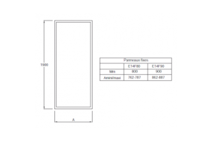 Дополнительная секция для душ. ограждения Jacob Delafon Serenity 80х190 см, боковая E14F80-GA - 2