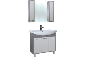 Зеркало-шкаф Bellezza Смарт 105 орфео серый/орфео белый - 2