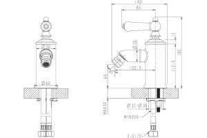 Смеситель Bravat Art F375109G для биде - 2