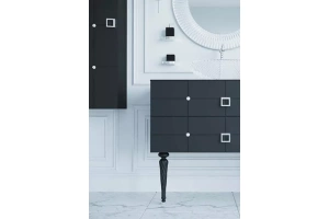 Тумба под раковину Armadi Art Vallessi Avangarde Piazza 100 черный - хром - 3