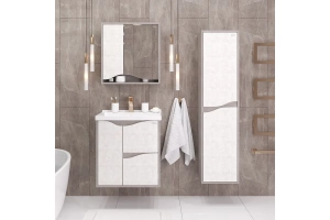 Шкаф-пенал Onika Брендон 35 камень светлый/бетон крем (403565) - 3