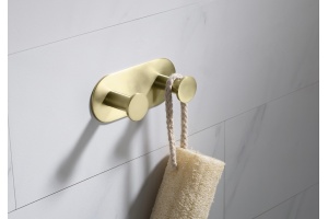 Вешалка-2 крючка Timo Saona 13014/17 золото матовое - 2