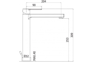 Смеситель Cezares Ovest LSM1-A-BIO для раковины, белый - 2