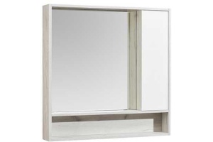 Зеркало-шкаф Aquaton Флай 100 белый-светлое дерево