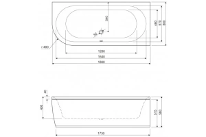 Акриловая ванна Cezares Metauro Corner 180х80 R (METAURO CORNER-180-80-40-R-W37) - 3